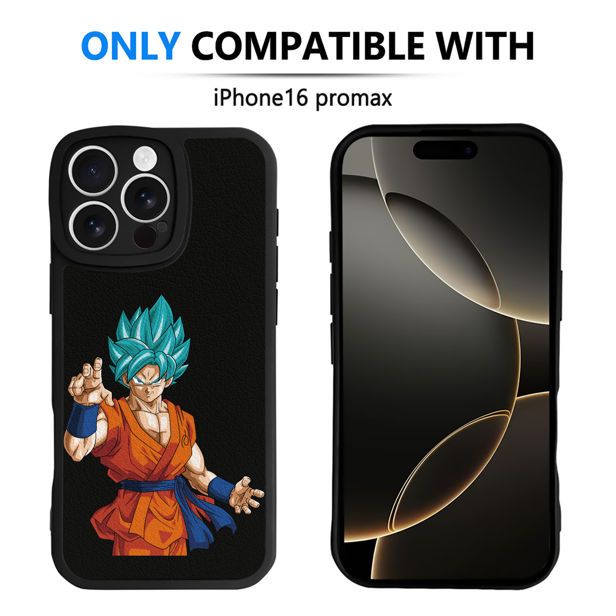 （画像用） ドラゴンボール 孫悟空（そん ごくう）Son Goku カカロット DRAGON BALL Kakarotto 【iPhone 16シリーズ対応】シリコンスマホケース（レザー調） 材質：シリコン